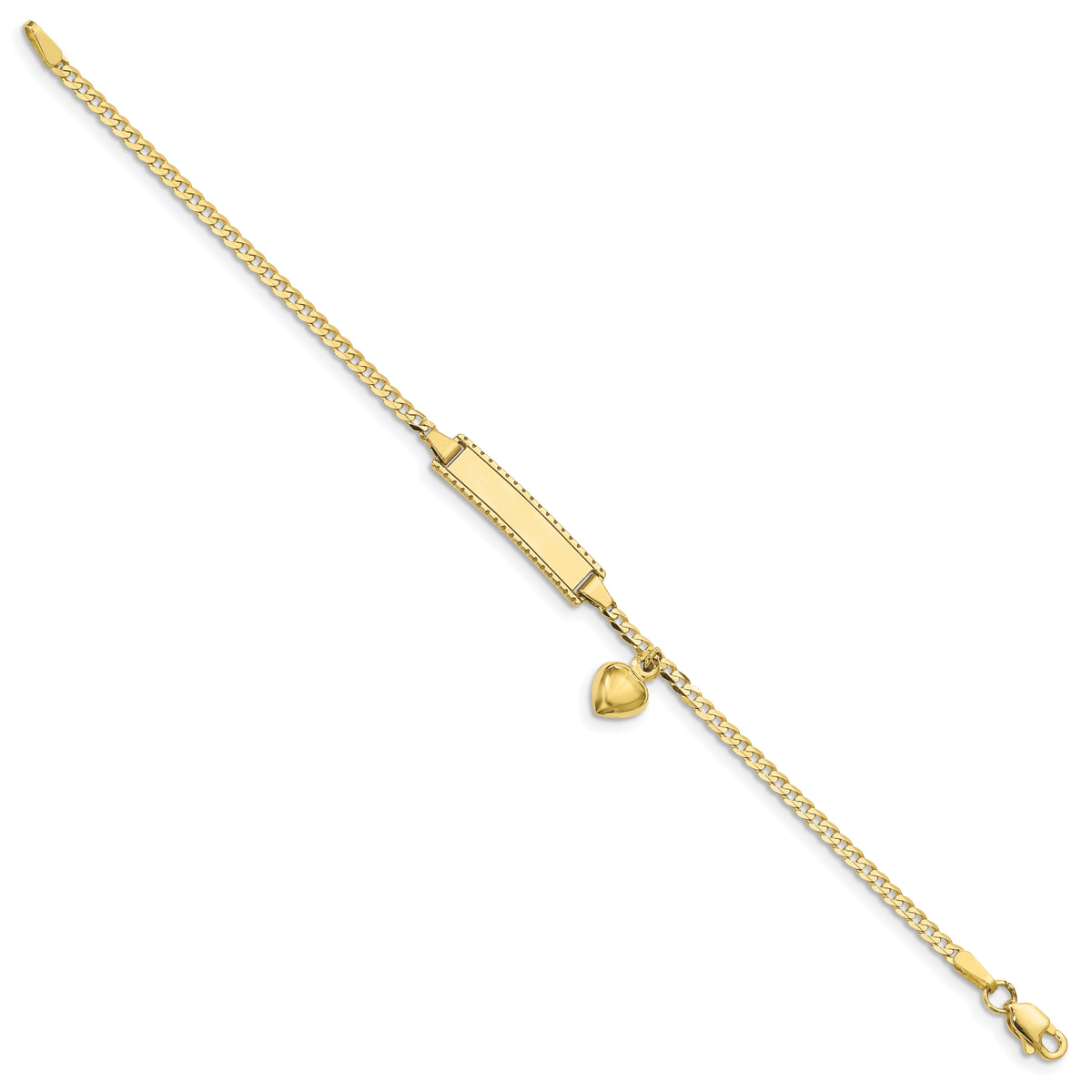 10k Flat Curb Link ID Bracelet-10BID95-6