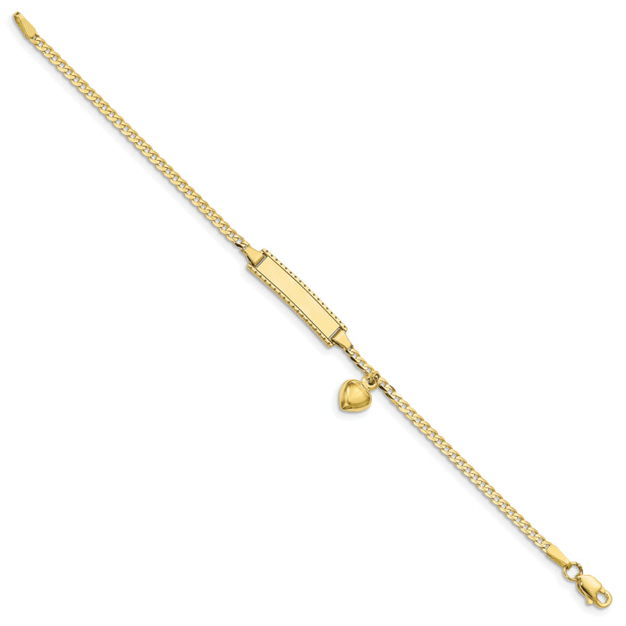 10k Flat Curb Link ID Bracelet-10BID95-6