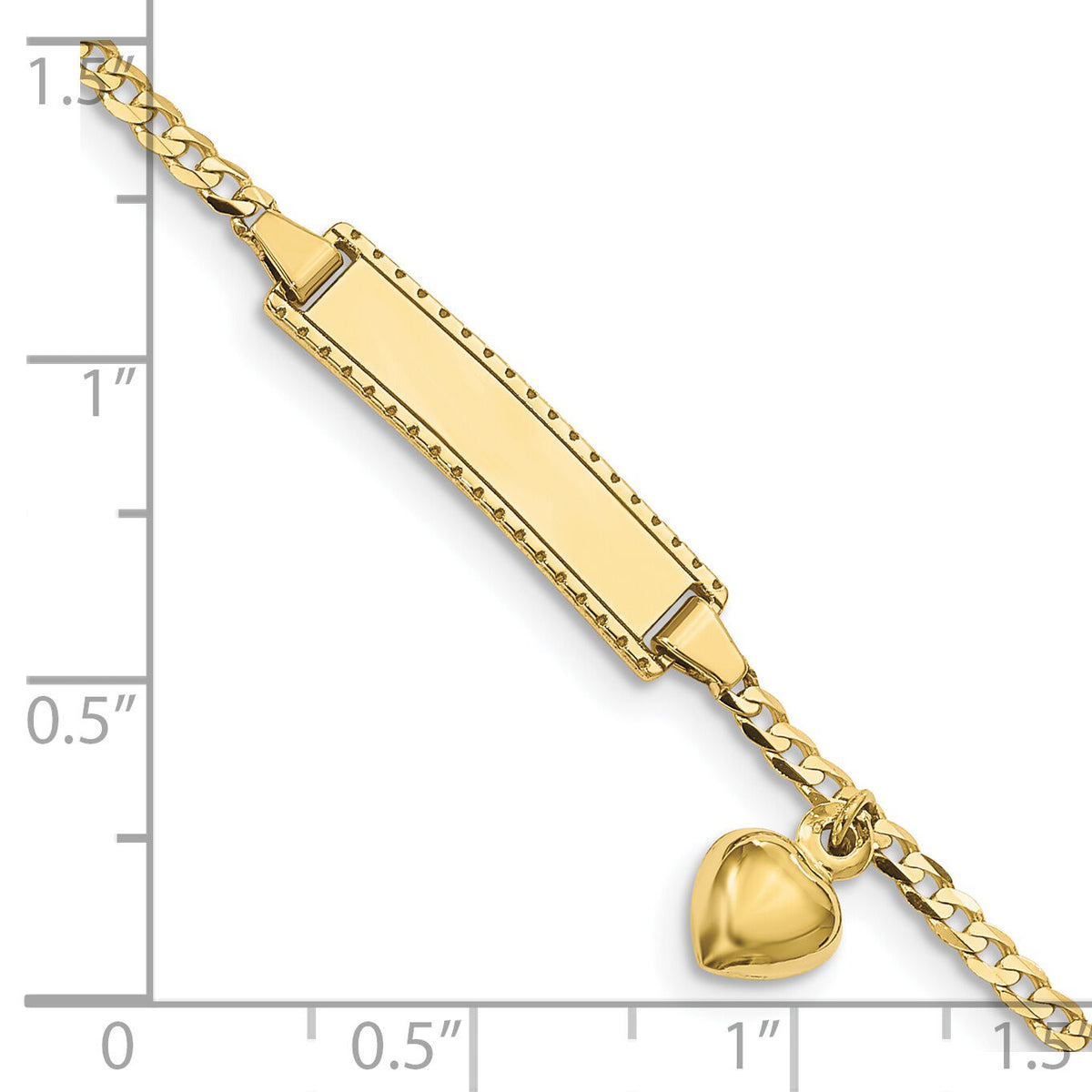 10k Flat Curb Link ID Bracelet-10BID95-6