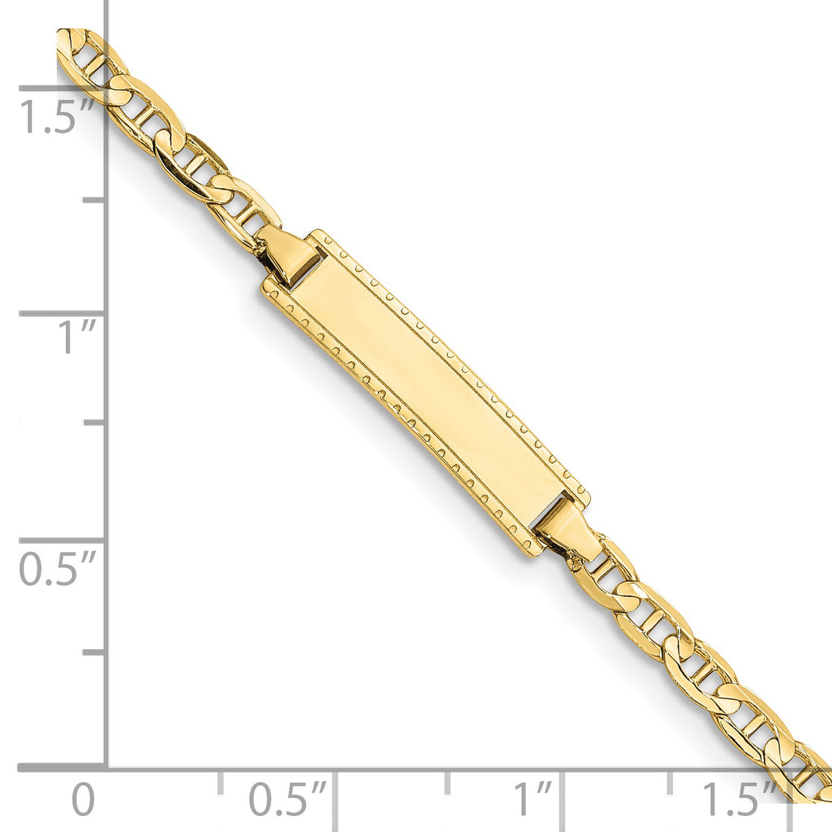 10k Anchor Link ID Bracelet-10BID99-6