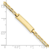 10k Anchor Link ID Bracelet-10BID99-6