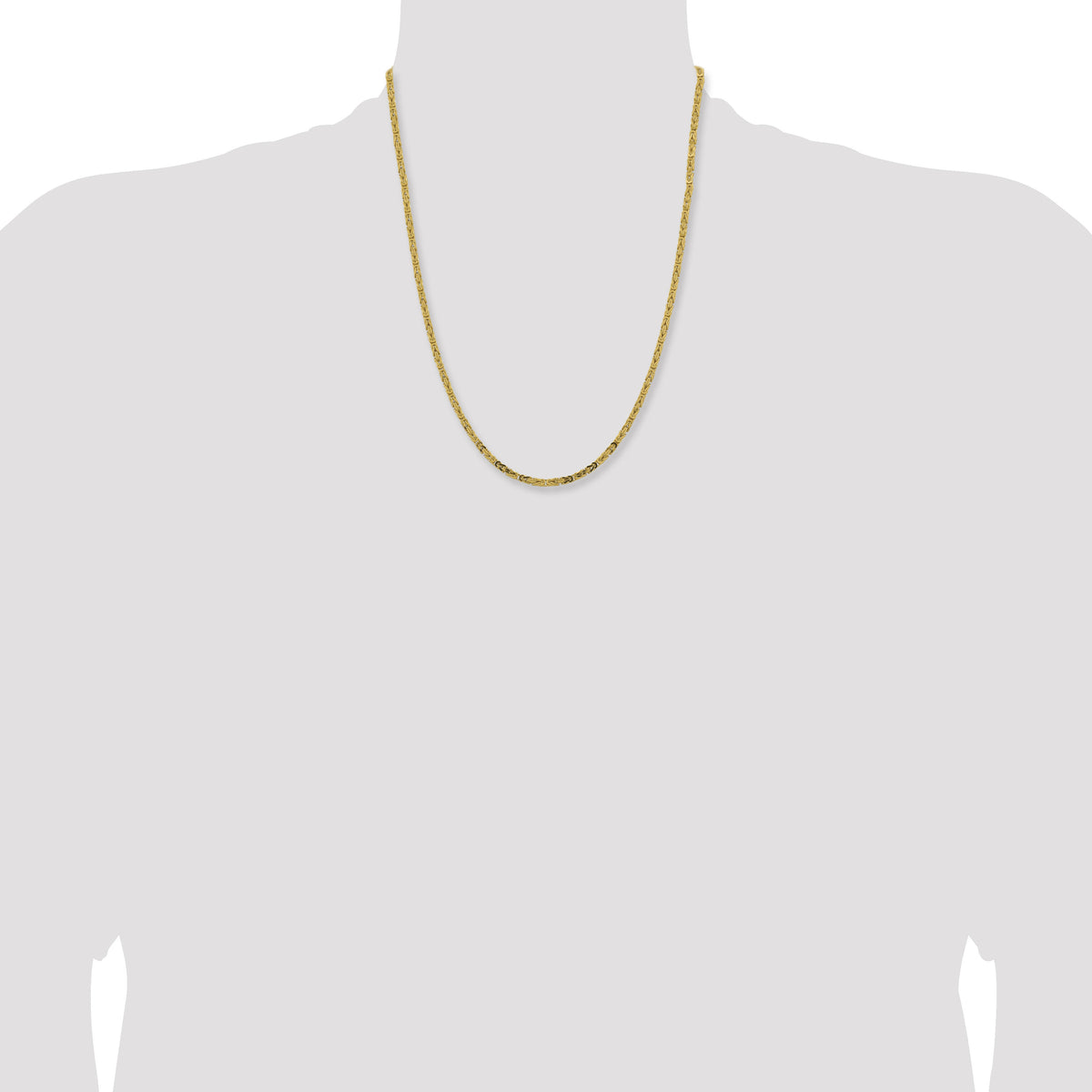 10K 2.5mm Byzantine Chain-10BIZ070-22