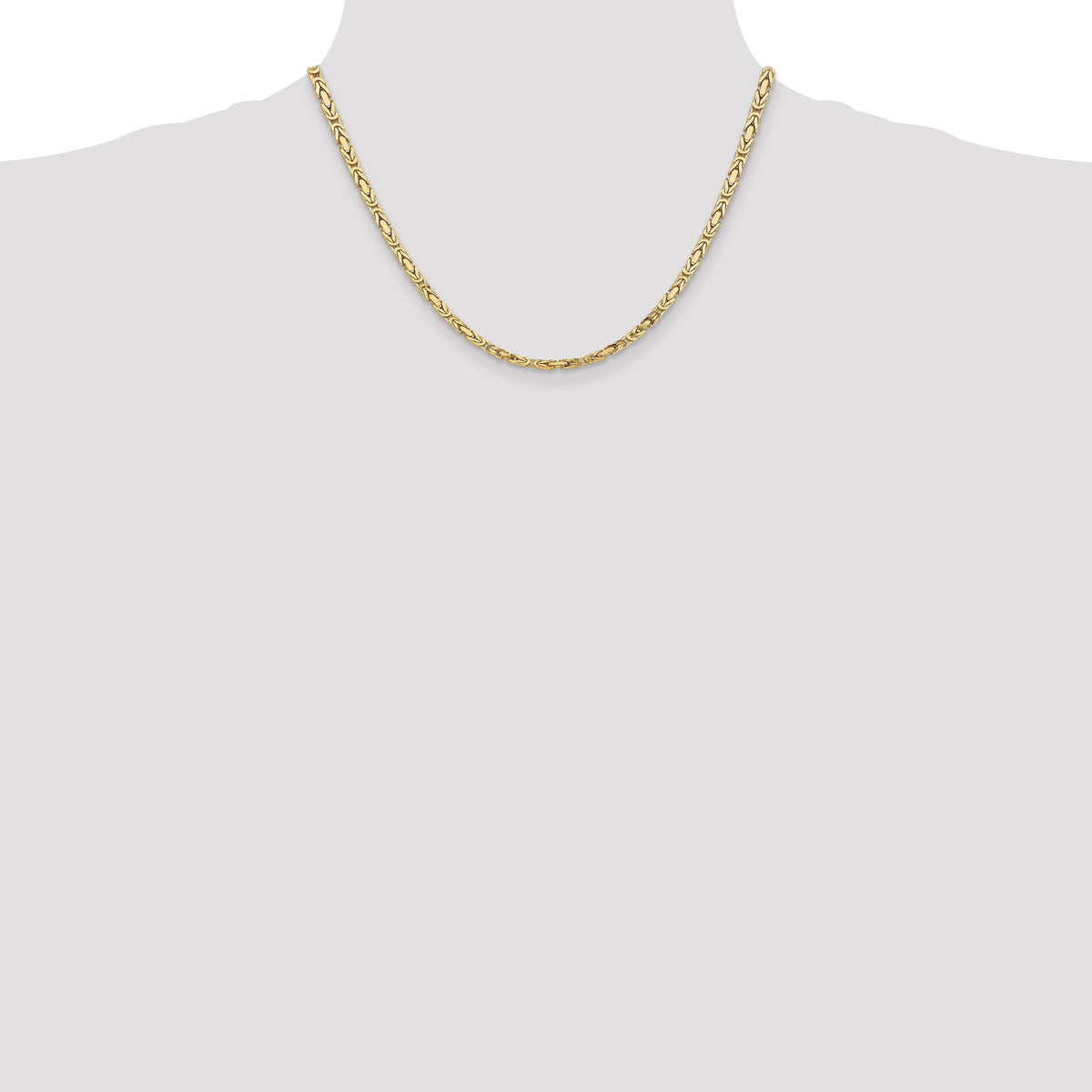 10K 3.25mm Byzantine Chain-10BIZ090-18