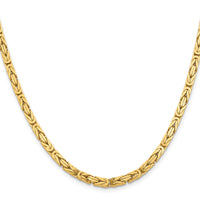 10K 4mm Byzantine Chain-10BIZ110-30