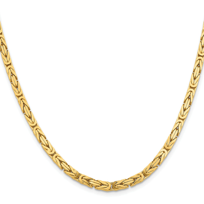 10K 4mm Byzantine Chain-10BIZ110-22