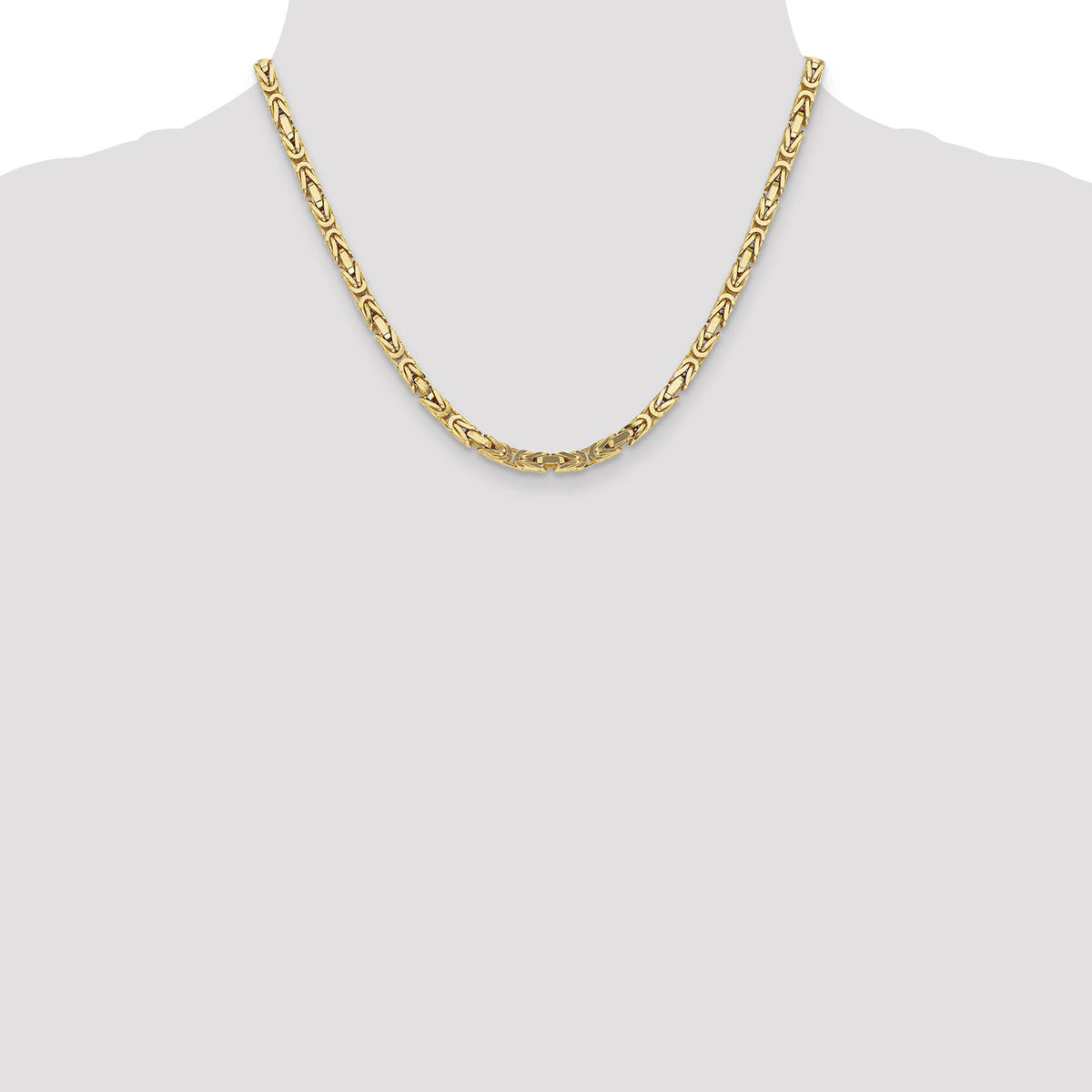 10K 4mm Byzantine Chain-10BIZ110-18