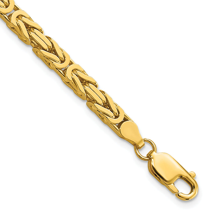 10K 4mm Byzantine Chain-10BIZ110-8