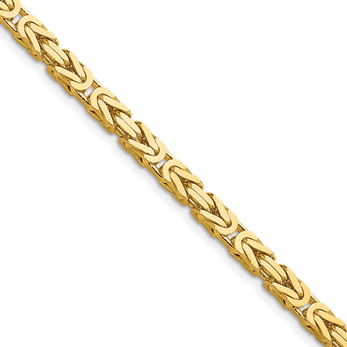 10K 4mm Byzantine Chain-10BIZ110-24
