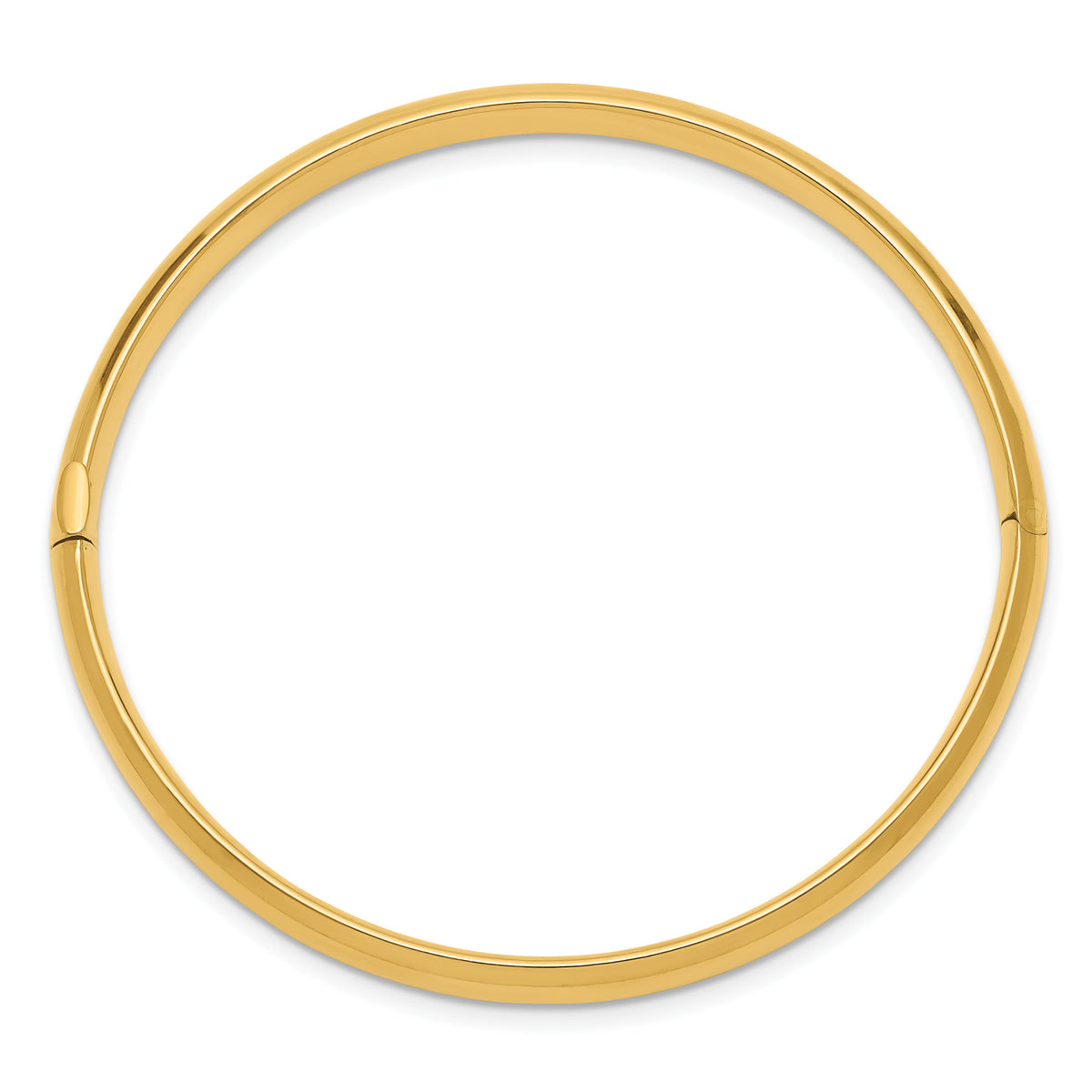 10k 3/16 Polished Hinged Baby Bangle-10BP3/16