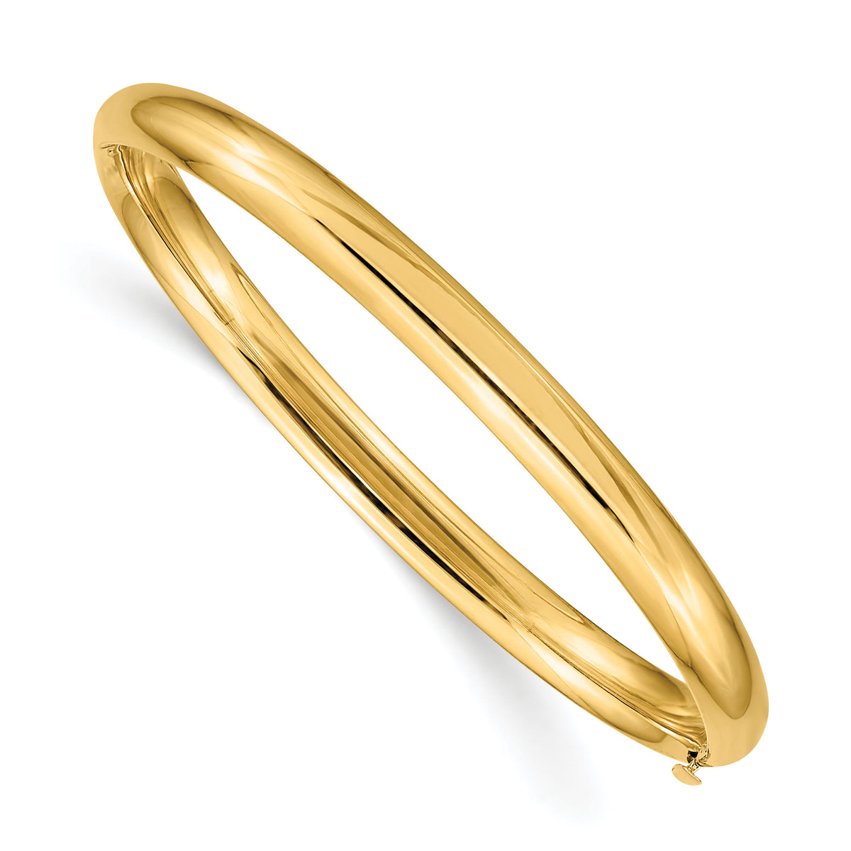 10k 3/16 Polished Hinged Baby Bangle-10BP3/16