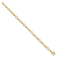 10k Solid Polished Religious Ichthus Fish Bracelet-10BR12-7
