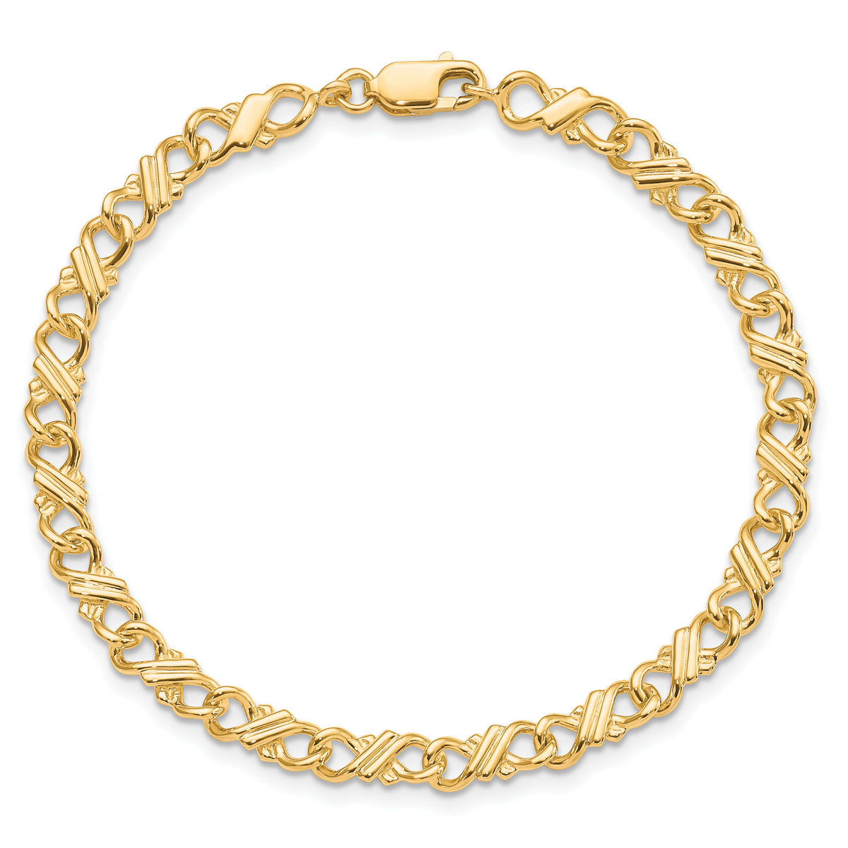 10k Solid Polished Fancy Bracelet-10BR7-7