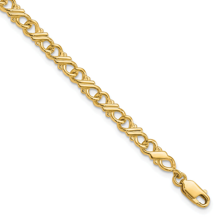 10k Solid Polished Fancy Bracelet-10BR7-7