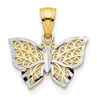 10K w/Rhodium Butterfly Charm-10C1001