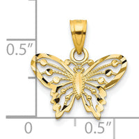 10k Diamond-Cut Butterfly Charm-10C1002