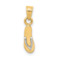 10K w/Rhodium 3D Flip Flop Charm-10C1011