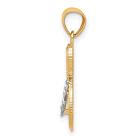 10K w/Rhodium Flip Flop Charm-10C1014