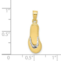 10K w/Rhodium Flip Flop Charm-10C1014