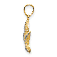 10K w/Rhodium Starfish Charm-10C1018