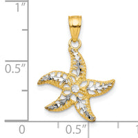10K w/Rhodium Starfish Charm-10C1018
