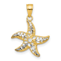 10K w/Rhodium Starfish Charm-10C1018