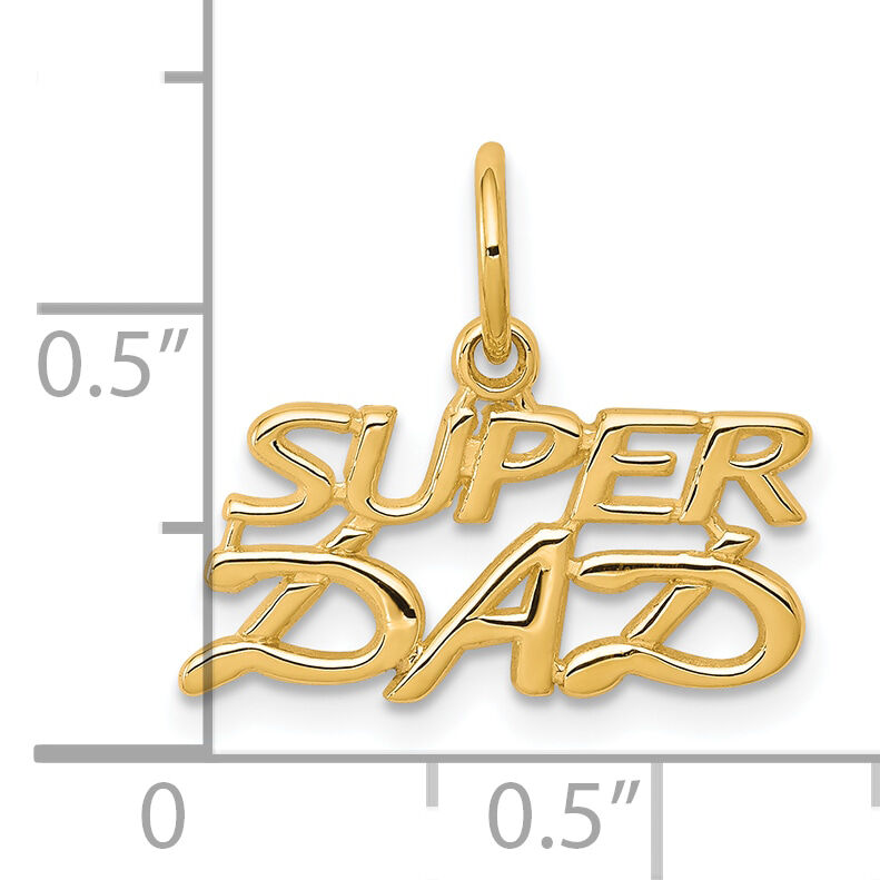 10K SUPER DAD Charm-10C102