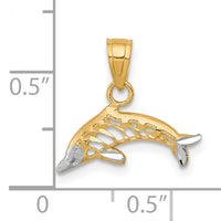 10K w/Rhodium Dolphin Charm-10C1022