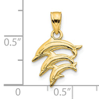 10k Dolphin Charm-10C1023