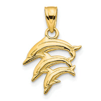 10k Dolphin Charm-10C1023