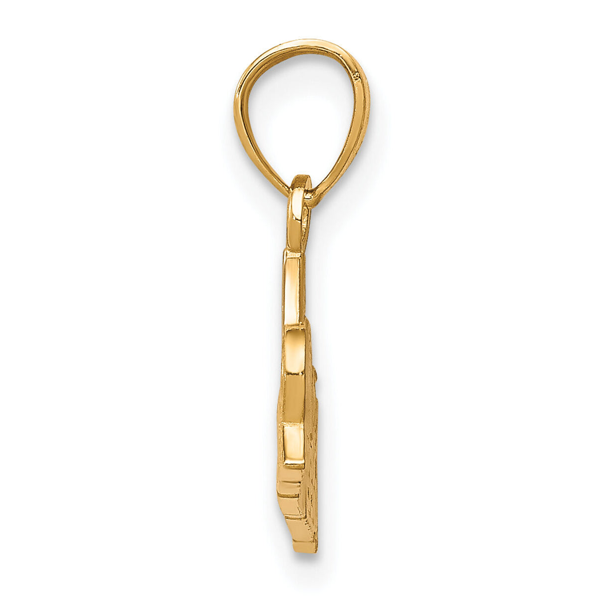 10K w/ Rhodium #1 CHEERLEADER Charm-10C1030