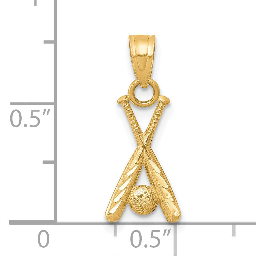 10k Baseball w/Bats Charm-10C1033