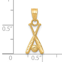 10k Baseball w/Bats Charm-10C1033