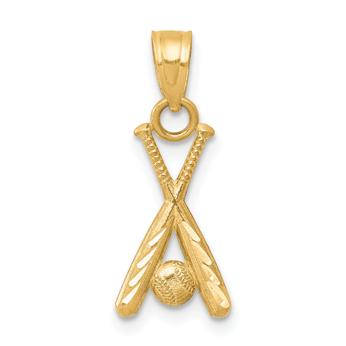 10k Baseball w/Bats Charm-10C1033