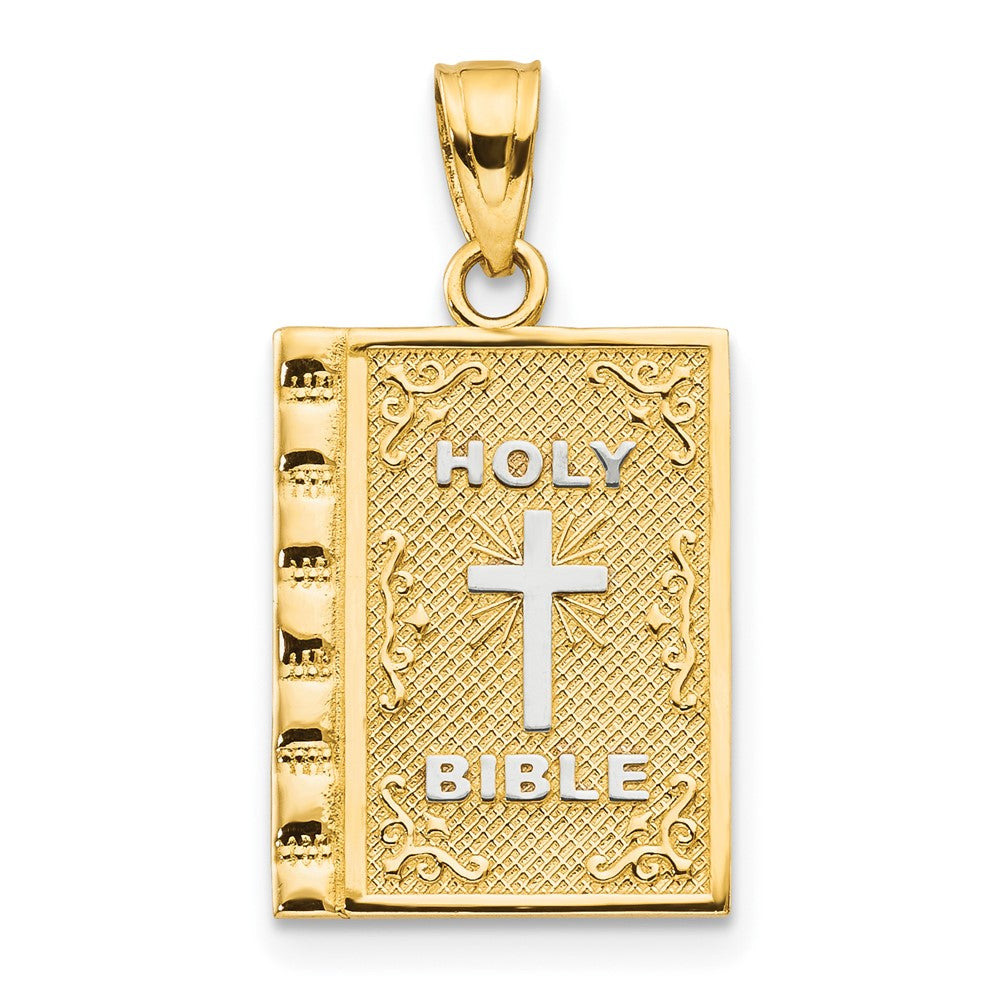 10K w/Rhodium Holy Bible Charm-10C1038