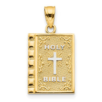 10K w/Rhodium Holy Bible Charm-10C1038