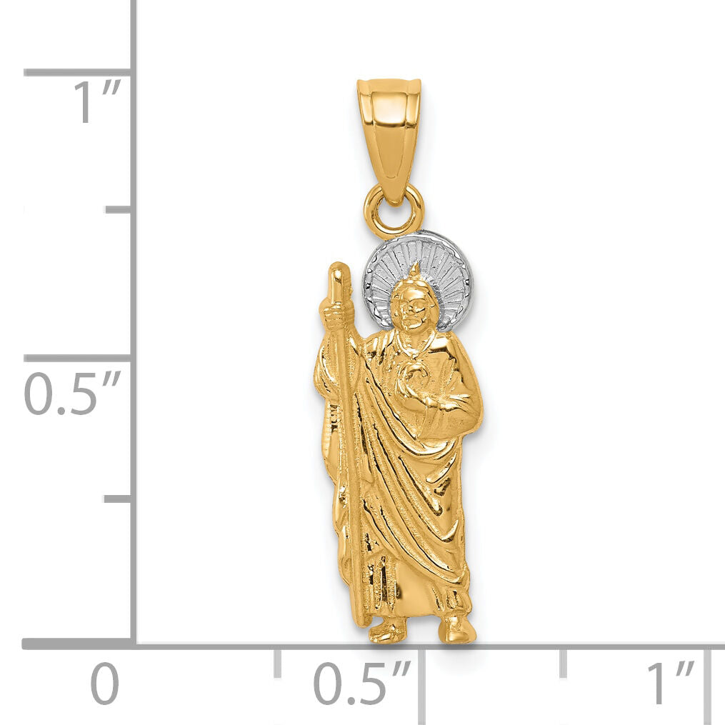 10K w/Rhodium Saint Jude Charm-10C1041