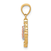 10k Small Two-tone w/ White Rhodium Our Lady of Guadalupe Pendant-10C1043