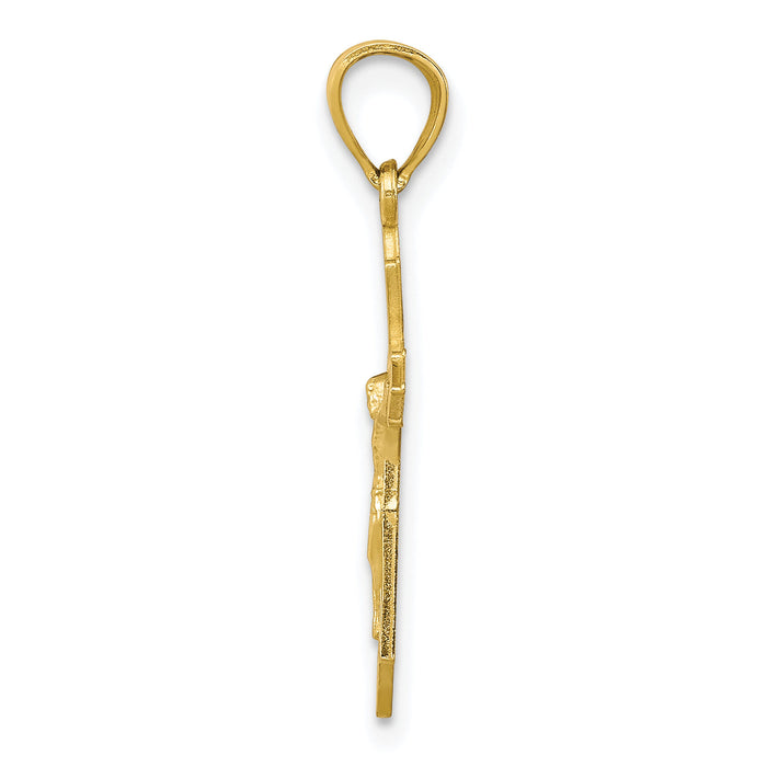 10k Crucifix Pendant-10C1066