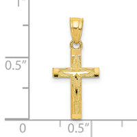 10k Diamond-Cut Cross Pendant-10C1094
