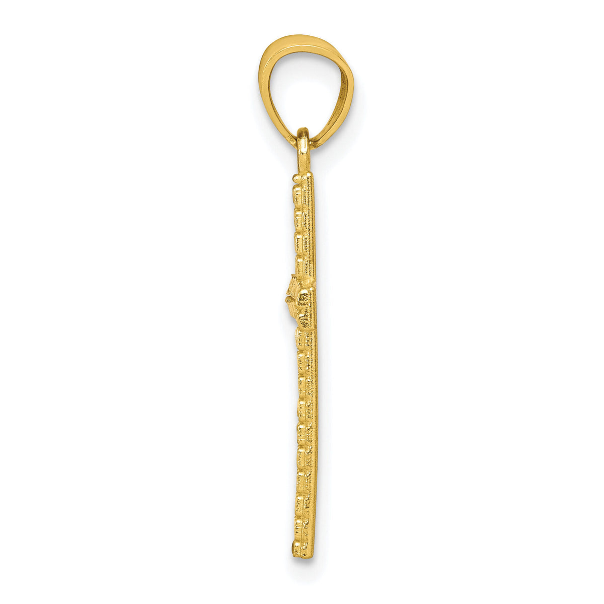 10k Diamond-Cut Cross Pendant-10C1096