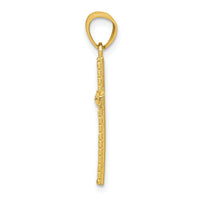10k Diamond-Cut Cross Pendant-10C1096