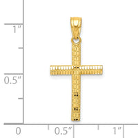 10k Diamond-Cut Cross Pendant-10C1096