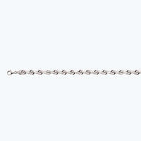 14K 7MM WHITE GOLD SOLID DC ROPE 20" CHAIN NECKLACE (AVAILABLE IN LENGTHS 7" - 30")