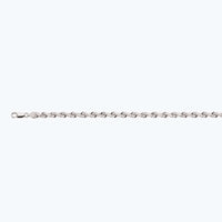 14K 6MM WHITE GOLD SOLID DC ROPE 20" CHAIN NECKLACE (AVAILABLE IN LENGTHS 7" - 30")