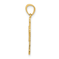 10k Budded Cross Pendant-10C1121