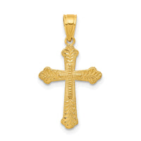 10k Budded Cross Pendant-10C1121