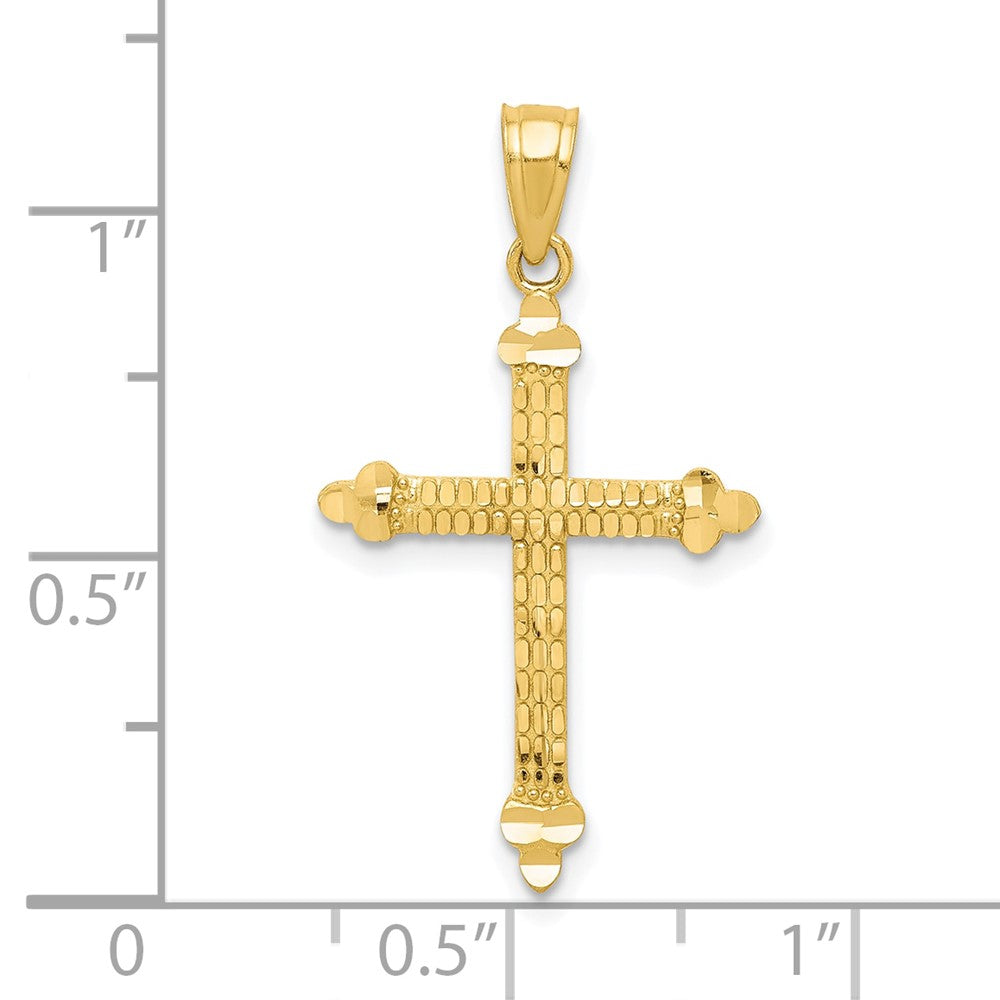 10k Budded Cross Pendant-10C1130