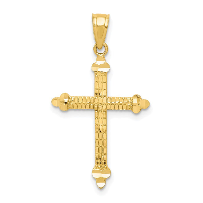 10k Budded Cross Pendant-10C1130