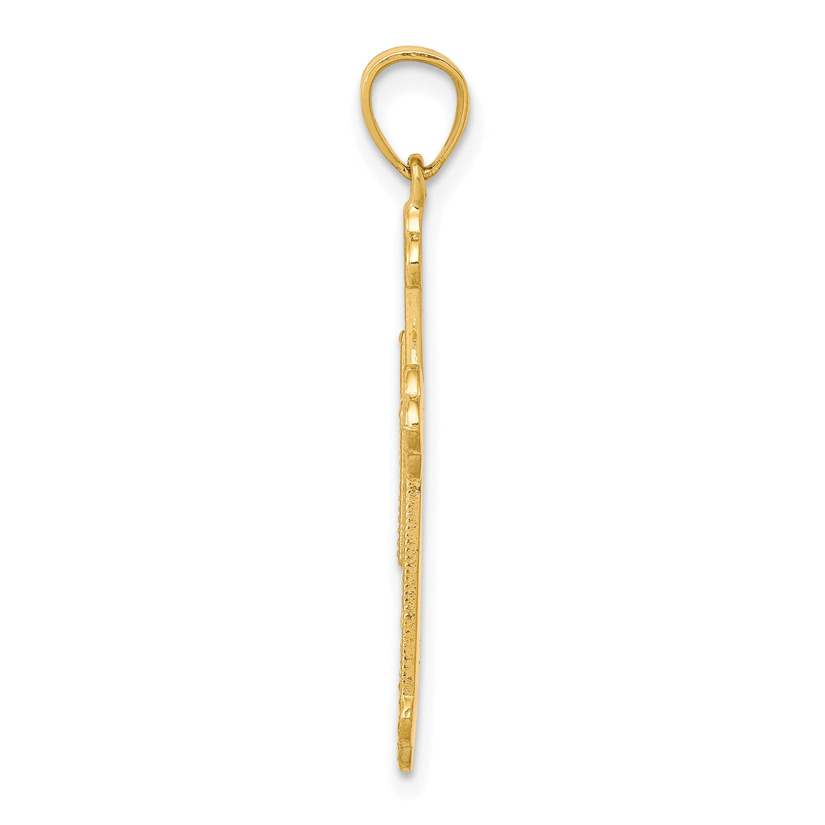 10k Budded Cross Pendant-10C1131