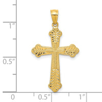 10k Budded Cross Pendant-10C1131